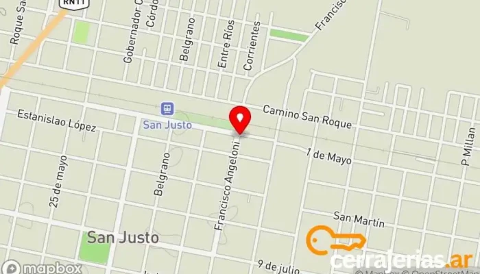 mapa de Todo Aberturas Comercio en San Justo