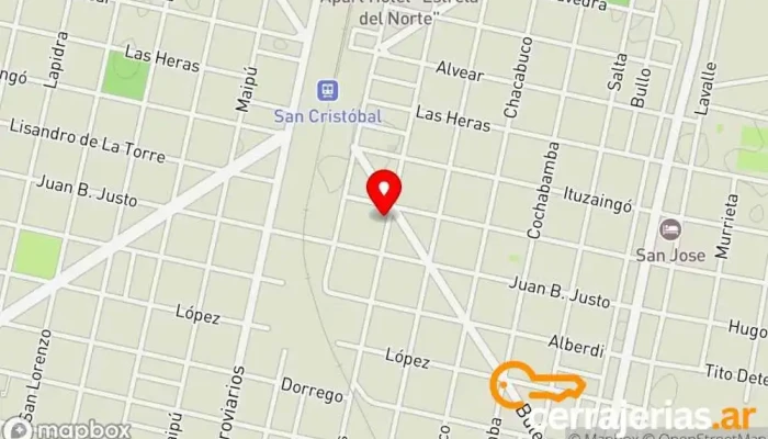 mapa de Toledo Aberturas Comercio en San Cristobal