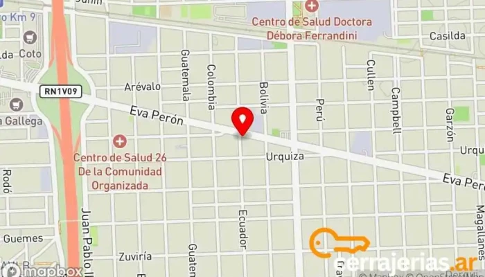 mapa de TORRI SRL Tienda de muebles en Rosario