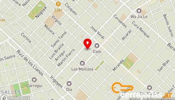 mapa de Tu Cerrajería Cerrajero en Cdad. Autónoma de Buenos Aires