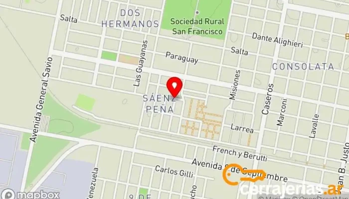 mapa de TU DISEÑO Aberturas Fábrica en San Francisco