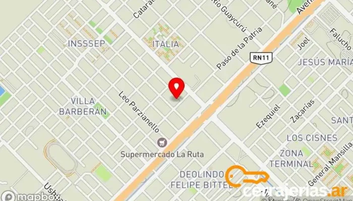 mapa de Urbano Express Argentina S.A. Oficina de correos en Resistencia