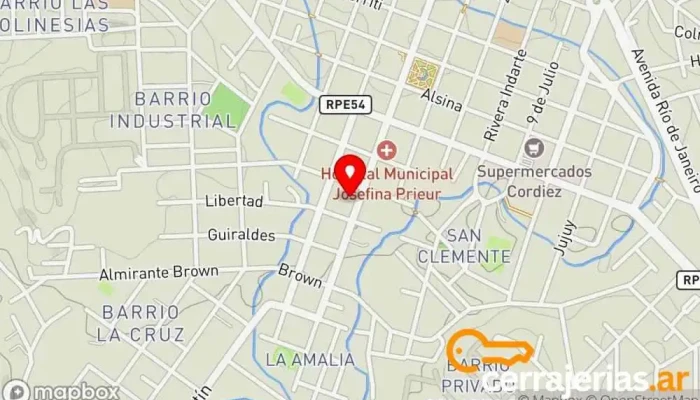 mapa de VICSA ALUMINIO Proveedor de aluminio en Villa Allende