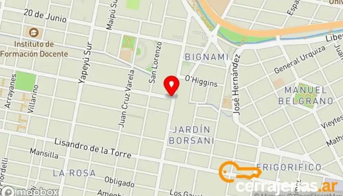 mapa de Villa Regina  en Villa Regina