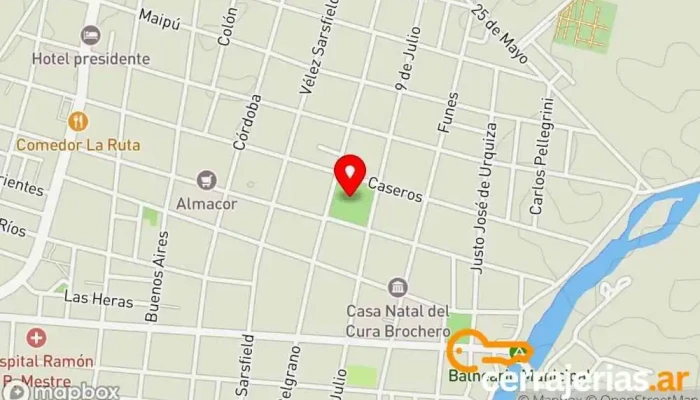 mapa de Villa Santa Rosa  en Villa Santa Rosa