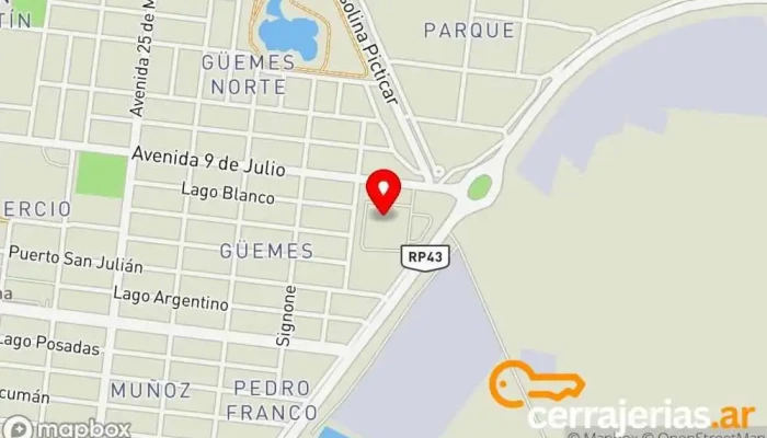 mapa de YPF Gasolinera en Las Heras
